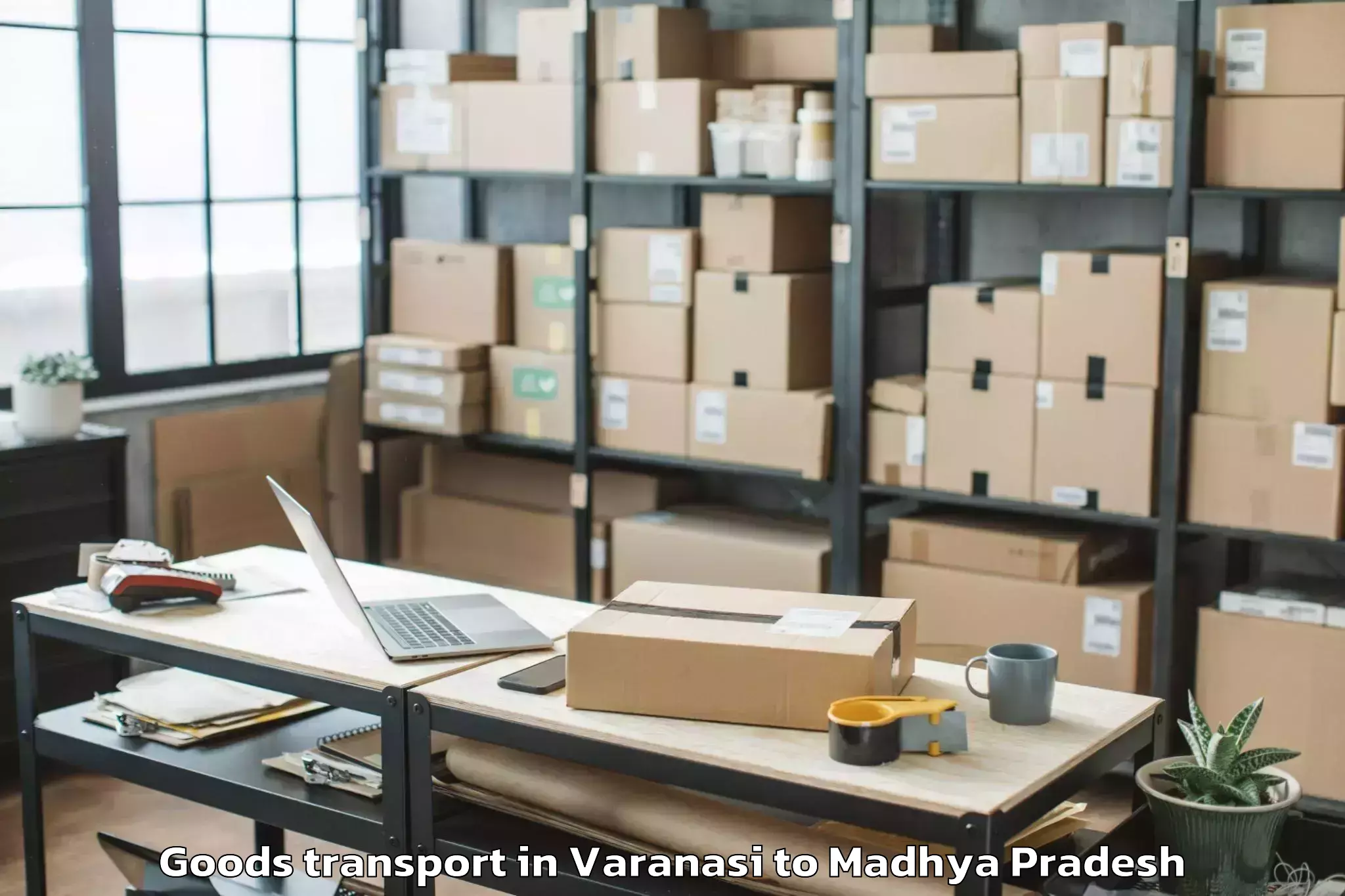 Book Varanasi to Khategaon Goods Transport Online